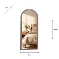 Leaner walnut stepped mirror 80 x 180 cm