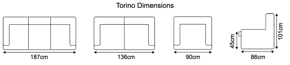 Torino Sofa - Leather  - Electric