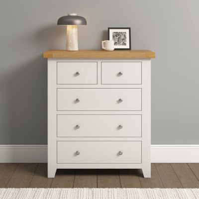 Windemere 3+2 chest Ivory/ Oak