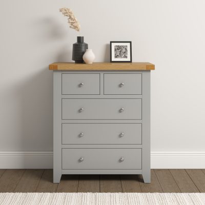 Windemere 3+2 chest Pebble Grey/ Oak
