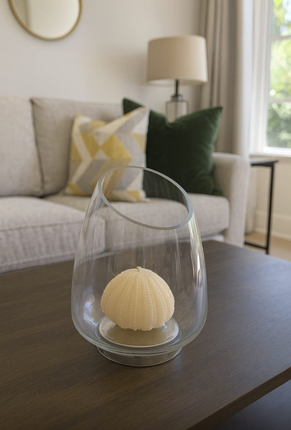 Glass Hurricane Candle Holder