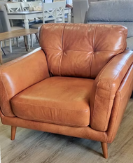 Faro 3 seater Leather & chair SALE