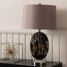 Switch Ribbed Black &amp; Gold Table Lamp 2 image