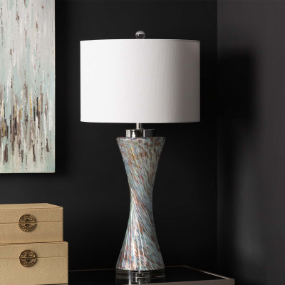 Blue/Gold Twist Lamp