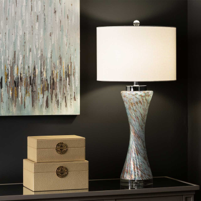 Blue/Gold Twist Lamp